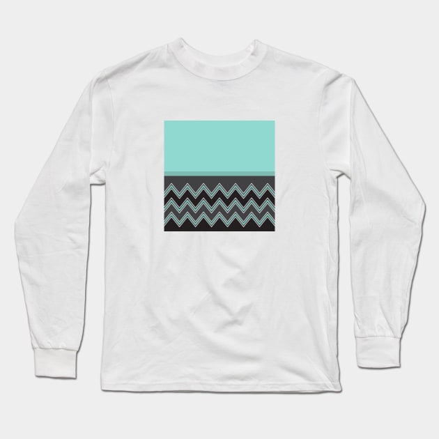 Teal Vibes Long Sleeve T-Shirt by Lionti_design